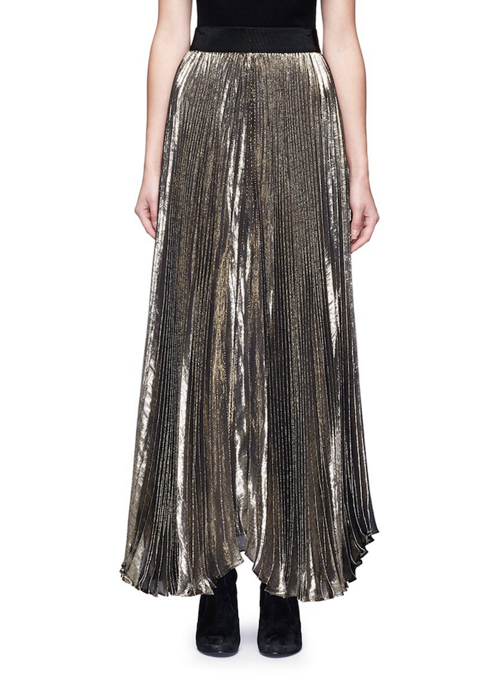 alice-and-olivia-katz-metallic-accordion-pleat-midi-skirt