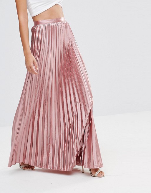 tfnc-foiled-pleated-maxi-skirt