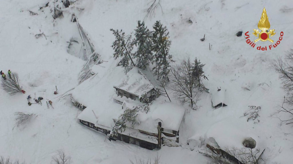 italian hotel avalanche