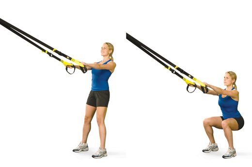 trx squats no bands