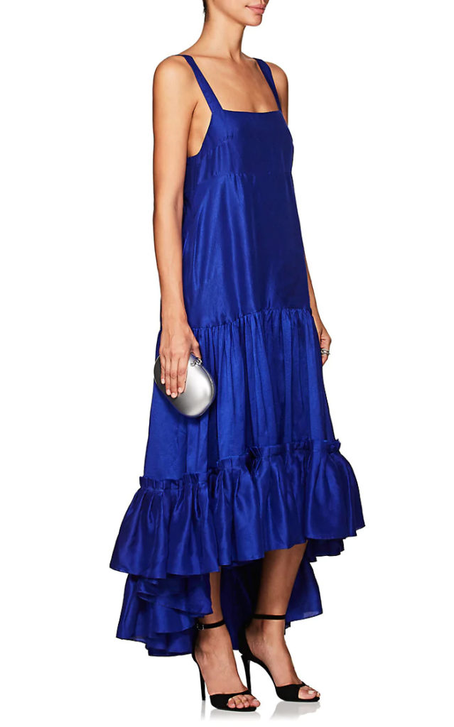 AZEEZA Griffon Silk Tiered Dress_side view