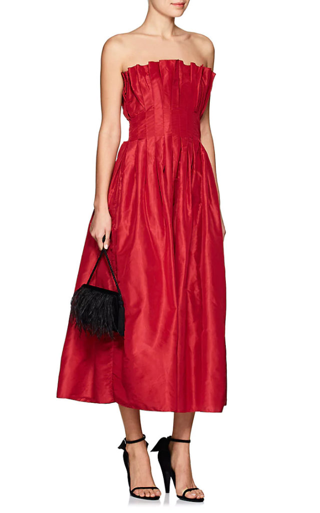 AZEEZA Poppy Silk Strapless Cocktail Dress_side view