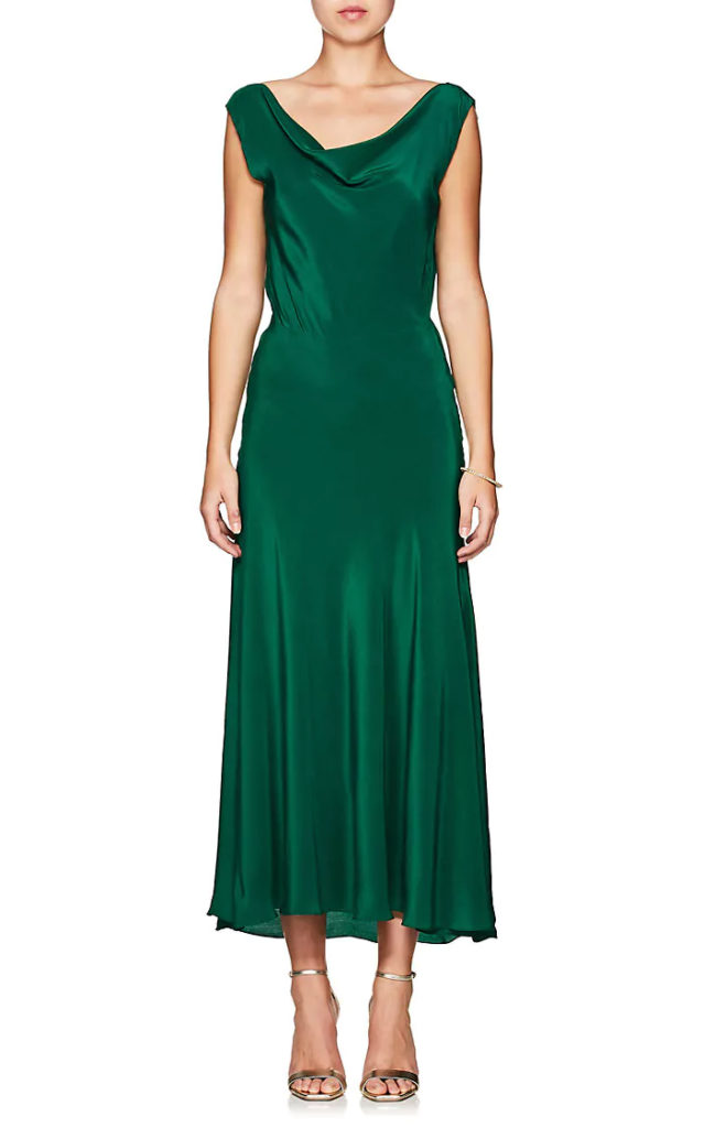 AZEEZA Saunder Silk Crêpe De Chine Gown_front view