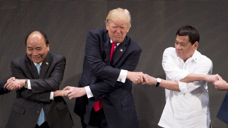 Asean way handshake president Trump