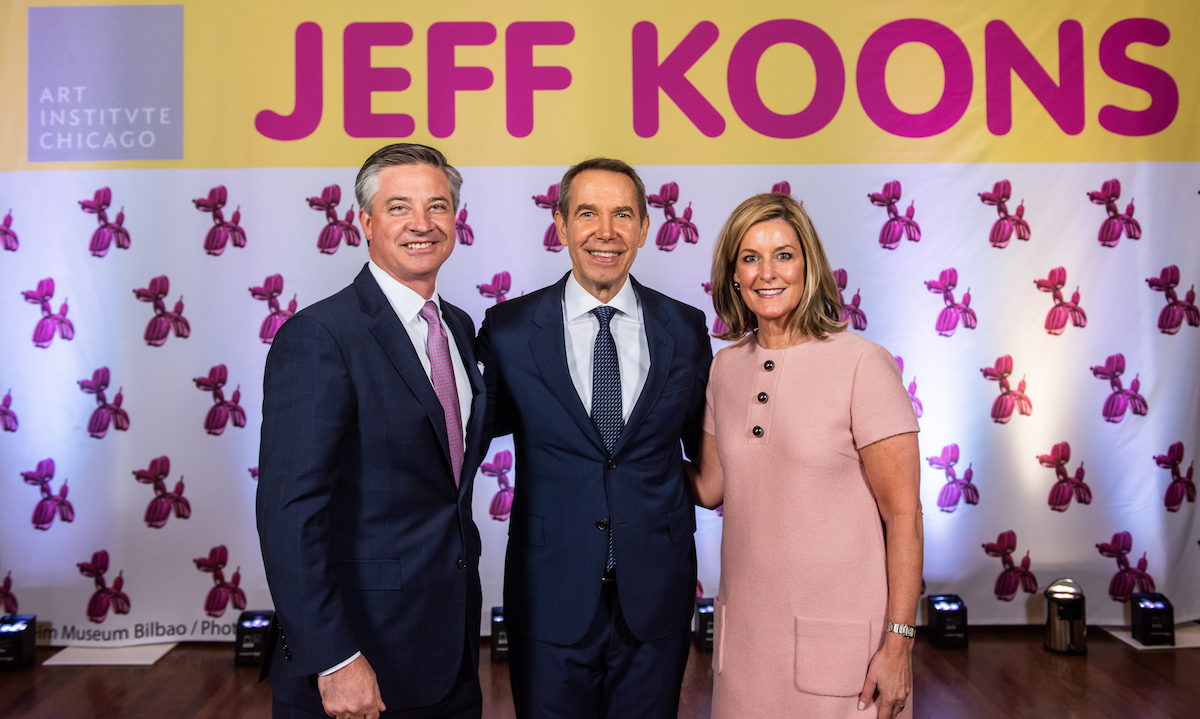 Art Institute Woman board welcome Jeff Koons for their annual lecture luncheon_Micheal Busch_Jeff Koos, Cathy Busch