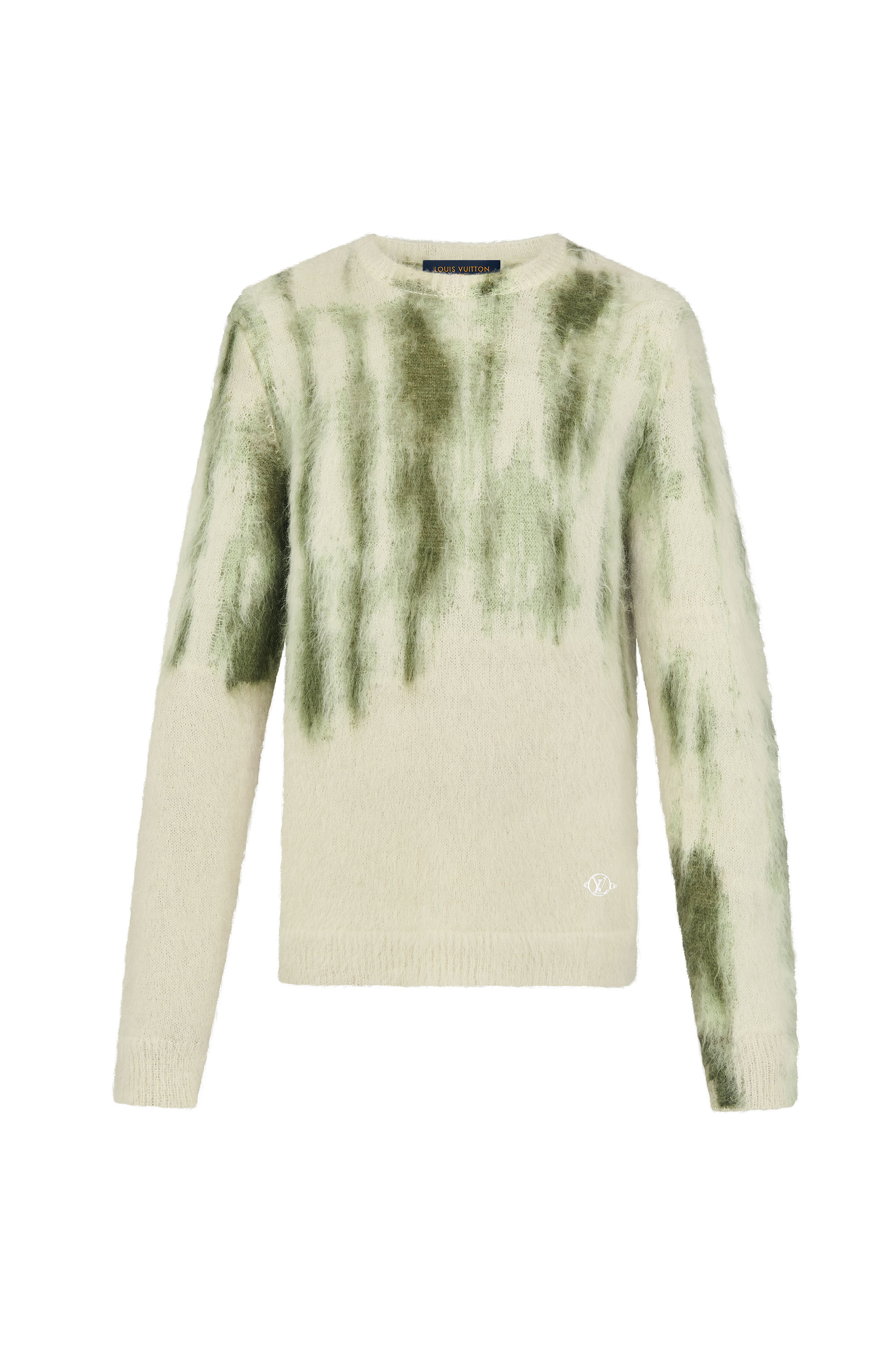 Virgil Abloh Louis Vuitton Mens Summer 2019 Collection_PLACED BRUSHED INTARSIA MOHAIR CREWNECK