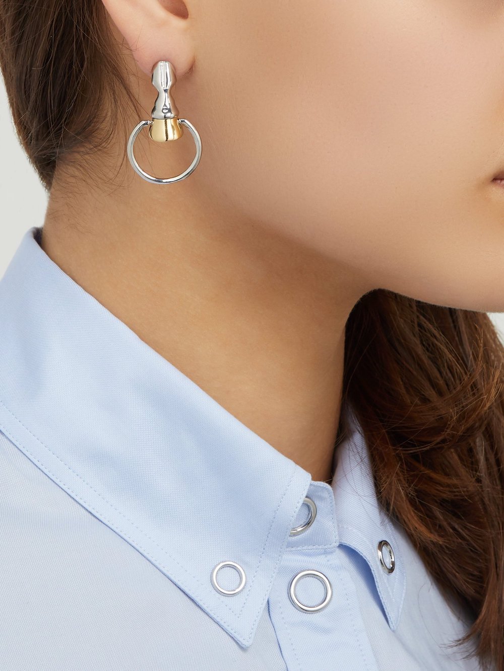 Burberry Horse hoof-drop earrings