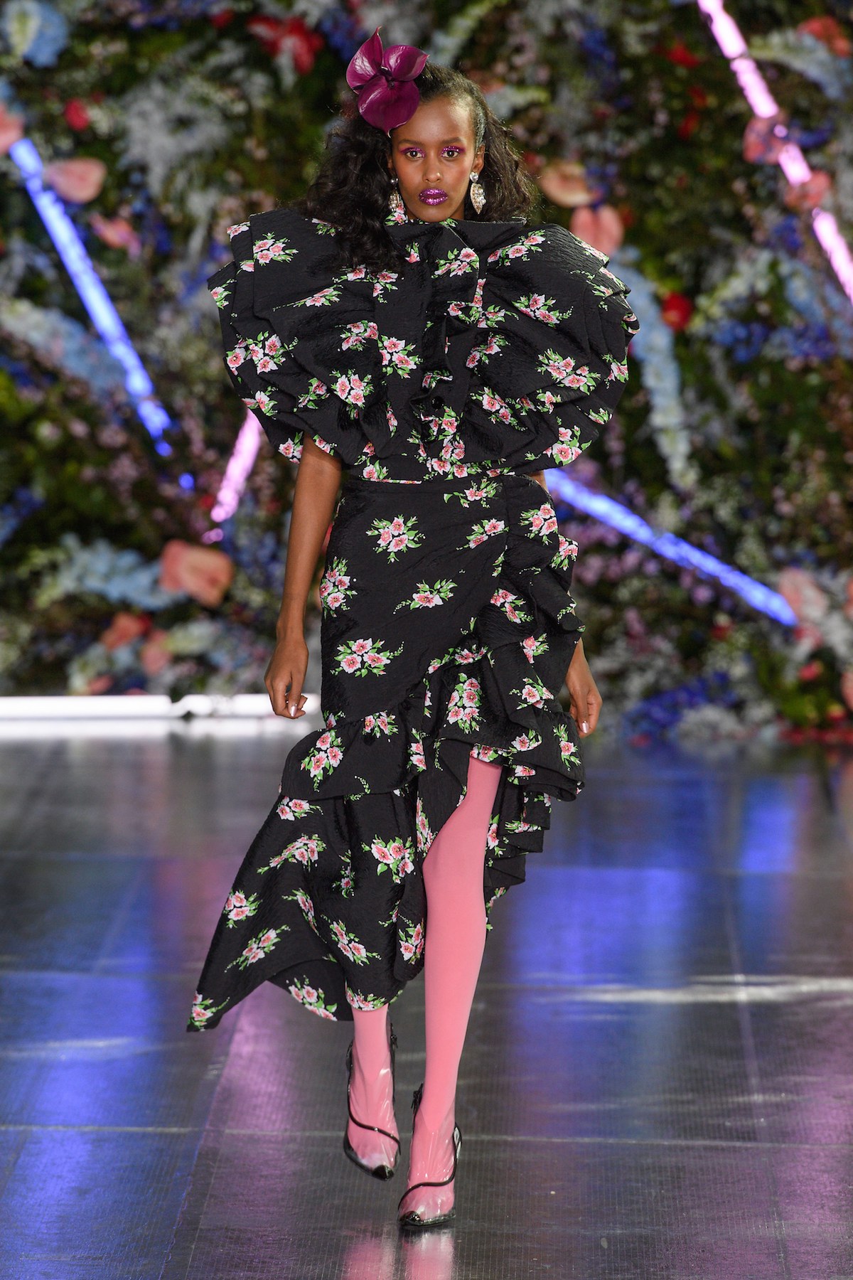 Rodarte Fall 2019 fashion show Model- Nasri Ashkir