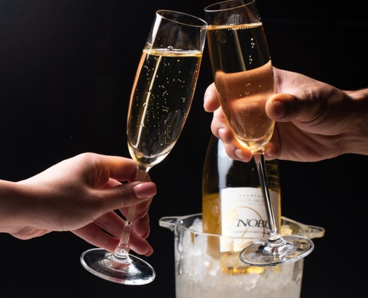Nobu hotel Chicago image cheers champagne