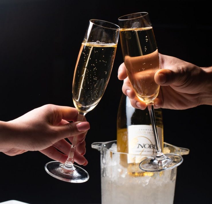Nobu hotel Chicago image cheers champagne