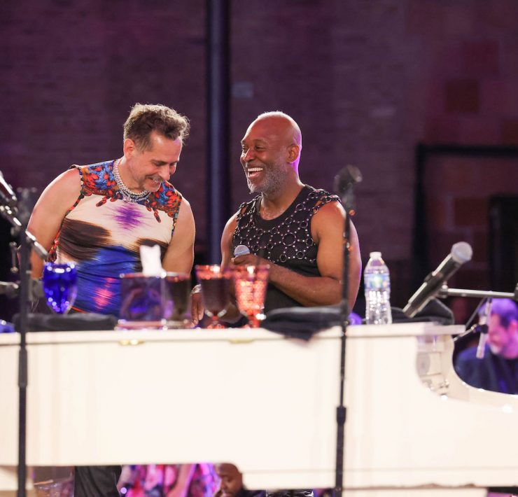 Bob Faust and Nick Cave MCA Art Edge gala 2022 Nick Cave Jack Cave: The Color Is and Nick Cave: Forothermore