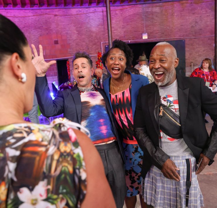 Bob Faust, former Manilow Senior Curator, MCA Chicago and Deputy Director and Jennifer and David Stockman Chief Curator, Guggenheim Museum Naomi Beckwith, and artist Nick Cave