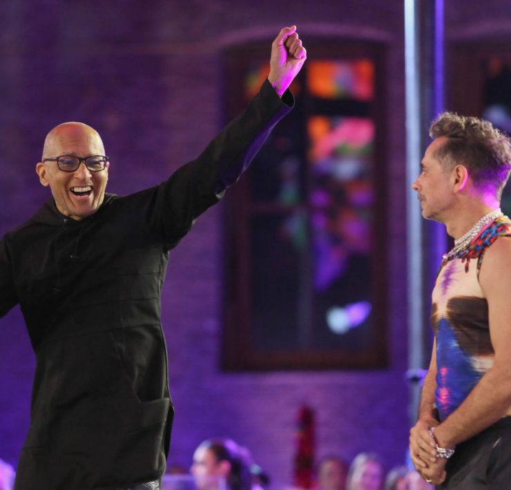 Designer Jack Cave and Bob Faust MCA Art Edge gala 2022 Nick Cave Jack Cave: The Color Is and Nick Cave: Forothermore