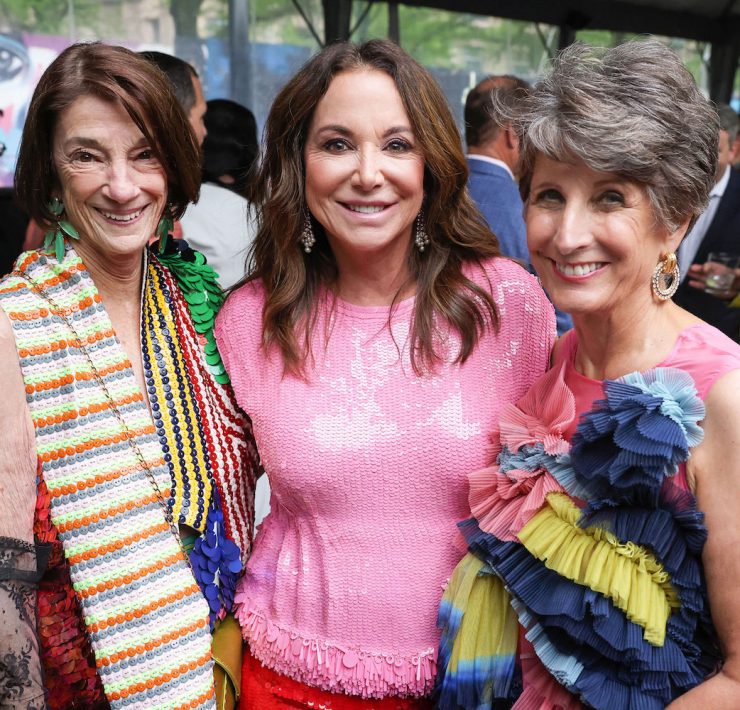 MCA Trustee Anne Kaplan, MCA Board Chair Cari Sacks, MCA Trustee Dia Weil-MCA Art Edge gala 2022 Nick Cave Jack Cave: The Color Is and Nick Cave: Forothermore