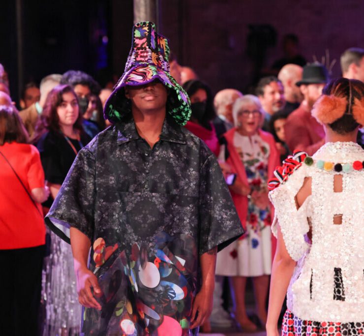 Nick Cave and Jack Cave, The Color Is, performance at ArtEdge Gala in the DuSable Museum of African American History Roundhouse May 21, 2022 Photo by Jeremy Lawson Photography-MCA Art Edge gala 2022 Nick Cave Jack Cave: The Color Is and Nick Cave: Forothermore