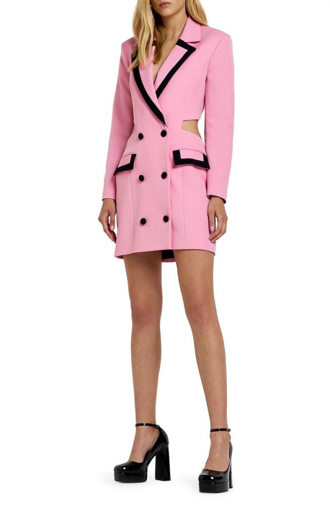 River Island Cutout Tie Back Blazer Dress-20 Blazer Dresses To Shop For Fall