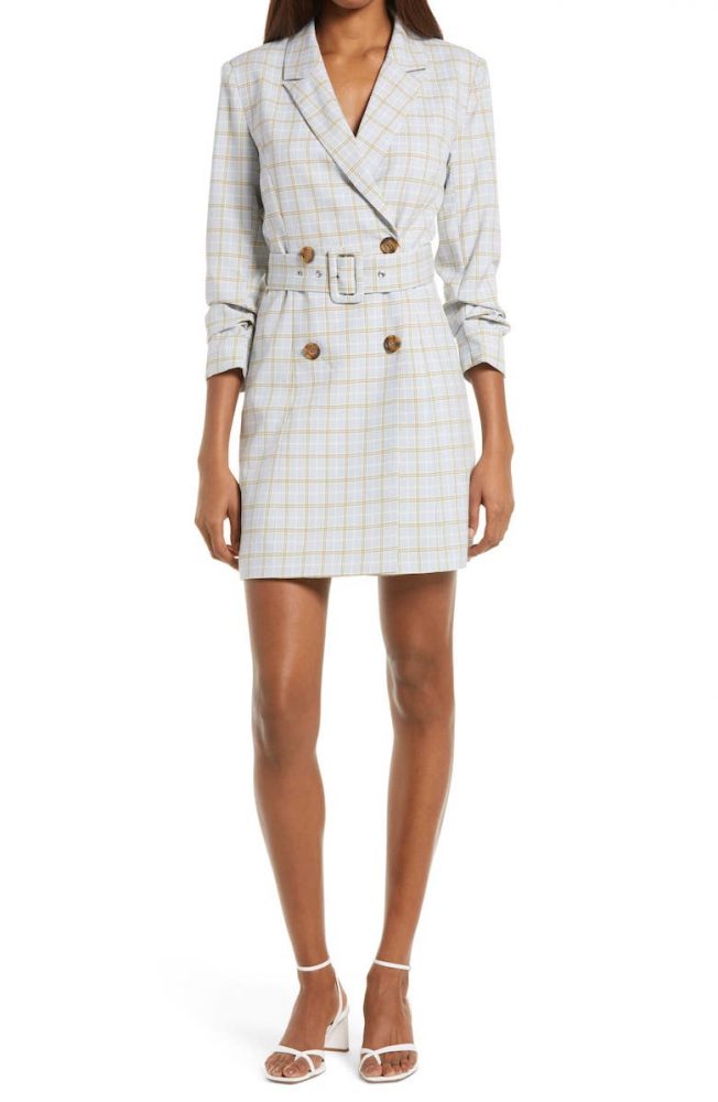 WindowPane Check Blazer Minidress-20 Blazer Dresses To Shop For Fall