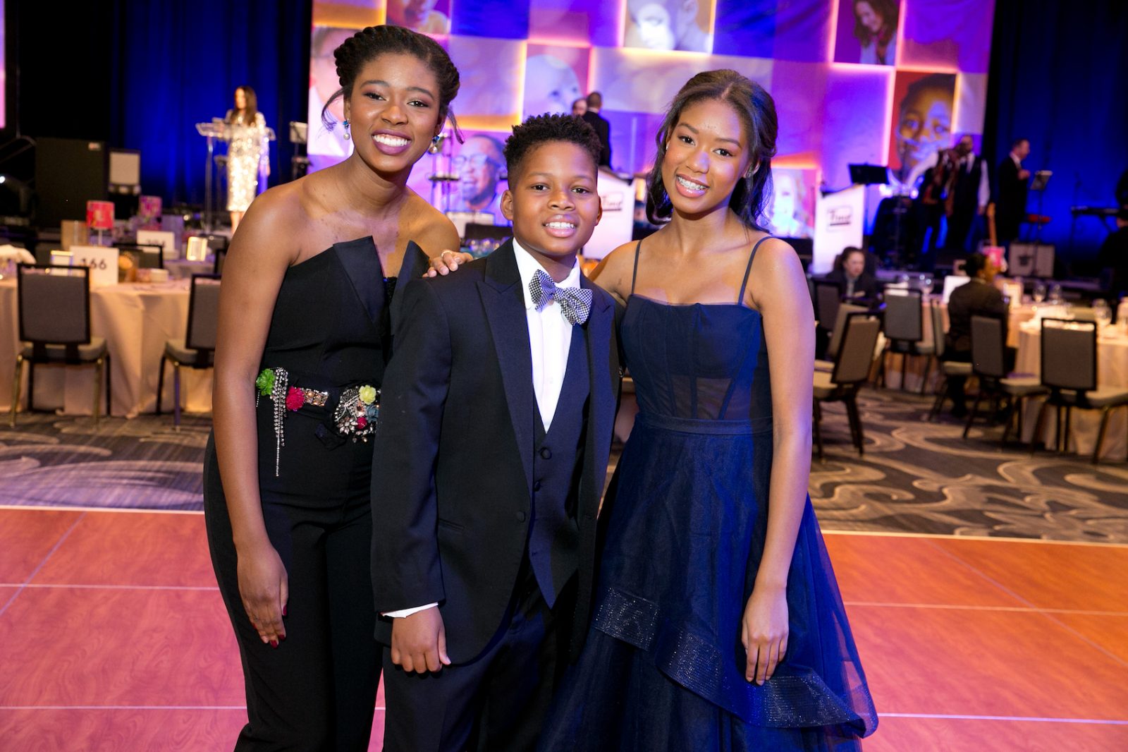 Image featuring Victoria Washington, Alex Washington IV, Nadia Washington children of Children's Research Fund Children's Ball co-chairs Devanee and Alex Washington