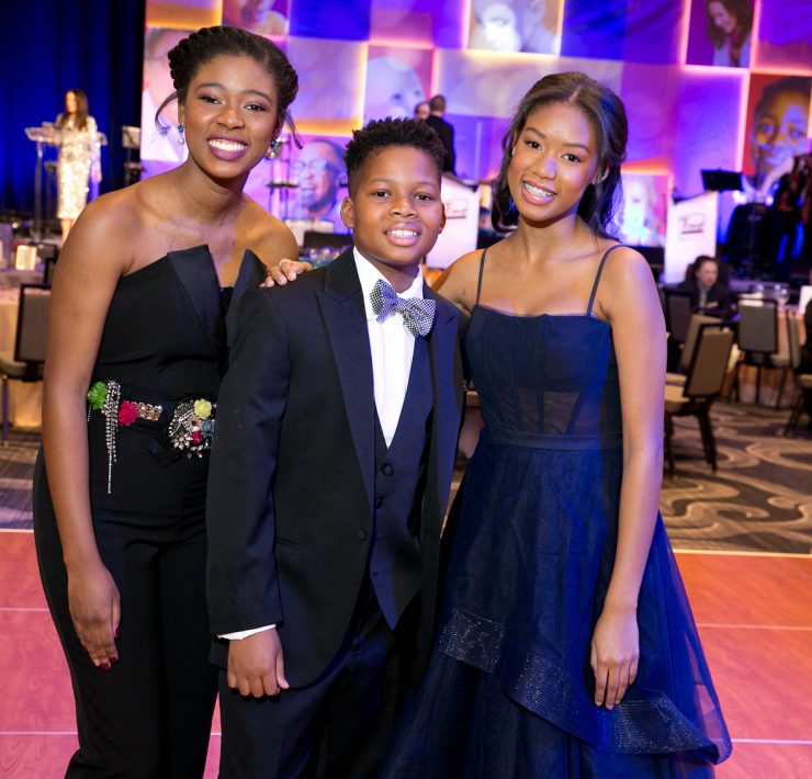 Image featuring Victoria Washington, Alex Washington IV, Nadia Washington children of Children's Research Fund Children's Ball co-chairs Devanee and Alex Washington